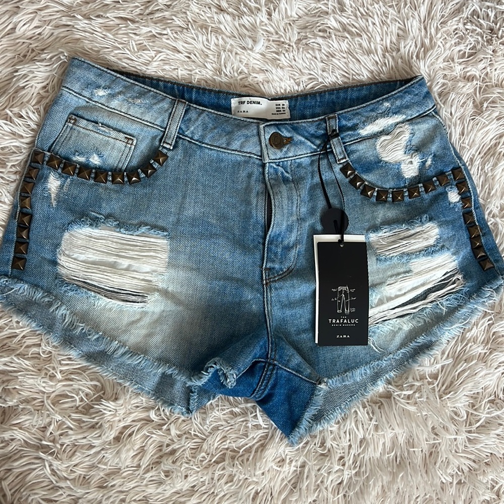 New Zara gold embellished shirts